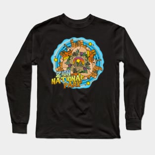 Zion National Park Desert Themed Mandala Long Sleeve T-Shirt